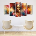 thumbnail image 3 of Cuadro decorativo Cuadros Abigail Abstracto Mujer Mascara Colores Africa Set de 5 piezas, 3 of 5