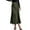 Army Green, variant on GEWSEY Skirts for Women Jacquard High Waist Skirt Black Elegant Midi Skirt Satin (Blue, L)