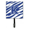 thumbnail image 3 of Letter W Initial Tiger Stripe Blue and White Leash or Key Holder, 3 of 7