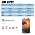 thumbnail image 5 of Lsque Sunset Dancing Dolphin B Print Men's Cotton Blend Sleeveless Muscle Shirts (S-3XL)- Moisture Wicking, Odor Protection, UPF 30+,Small, 5 of 8