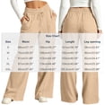 thumbnail image 2 of hotojiny High Waisted Sweatpants for Women Comfortable Wide Leg Athletic Pants with Pockets Loose Fit Lounge Pants(Khaki,X-Large), 2 of 8