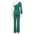 thumbnail image 3 of Aayomet Jumpsuit For Women Women Solid Long Sleeve Cold Shoulder Jumpsuit Casual Clubwear Wide Leg Pants,Green M, 3 of 3
