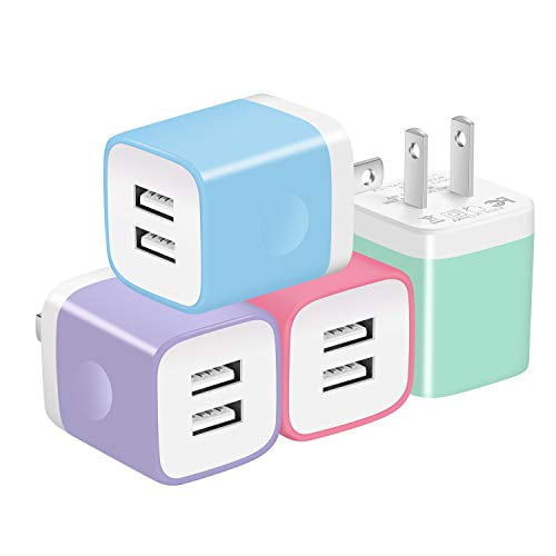 X Edition Usb Wall Charger 4 Pack 2 1amp Dual Port Usb Plug Power Adapter Charging<script async src=