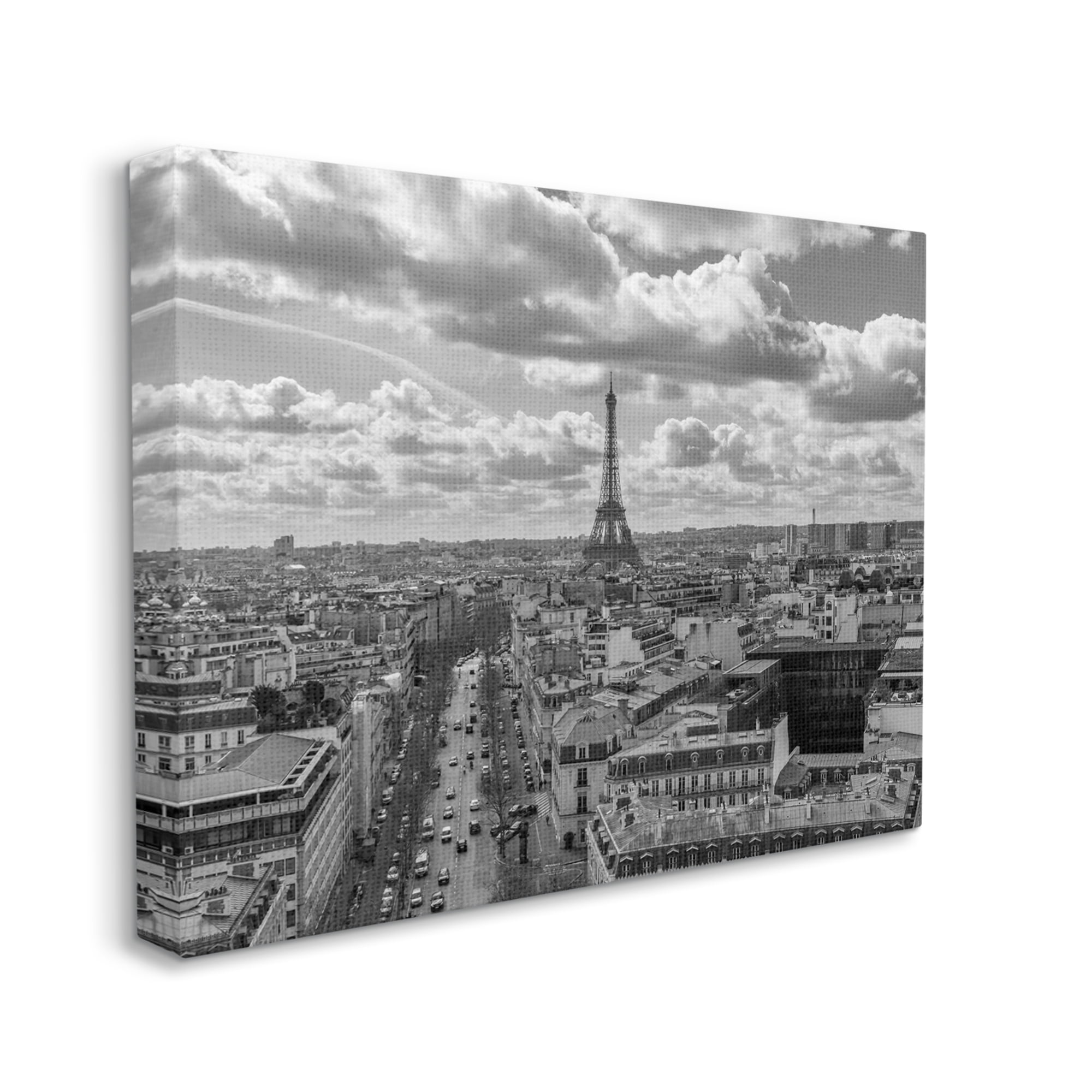 Stupell Industries Urban France Cityscape Travel & Places Photography Gallery Wrapped Canvas Art Print Wall Art, 20 x 16