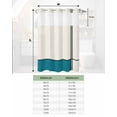 thumbnail image 6 of No Hook Shower Curtain with Snap in Liner, Abstract Gemoetric Art Turquoise Color Block Hotel Shower Curtains for Bathroom, Washable Shower Curtain Liner Set with Mesh Top Window, 66"x72", 6 of 6
