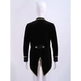 thumbnail image 5 of YONGHS Kids Girls Circus Ring Master Tuxedo Coat Long Sleeve Tailcoat Jacket Halloween Fancy Outfit Black 14, 5 of 7