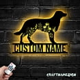 thumbnail image 3 of Craftnamesign Custom FLoral Chinook Dog Metal Wall Art LED Light, Flower Dog Lover Name Sign, 3 of 5