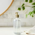 thumbnail image 3 of Refillable Gold Soap Dispenser Set with Pump for Bathroom, Kitchen (6 Pack), 3 of 10