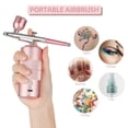 thumbnail image 3 of Oxygen Injector Mini Air Compressor Kit Air-Brush Paint Spray Gun Airbrush For Nail Art Tattoo Craft Cake Nano Fog Mist Sprayer, 3 of 4