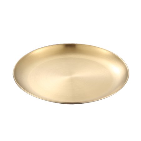 

Dinner Plate Round For Serving Feeding Dish Snack Camping Kids Stainless Steel