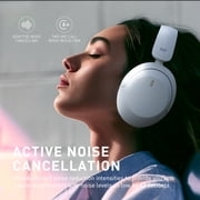 iKF-T3 Wireless Headphones Bluetooth 5.3 Active Noise Cancelling 125H Playtime Hi-Res Smart App Control 38ms Low Latency Foldable Lightweight Headset for PC Home Travel Office (Grey)