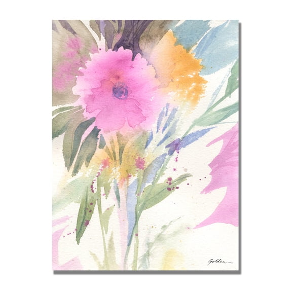 Trademark Art "Deep Pink Haze" Canvas Art by Shelia Golden