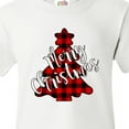 thumbnail image 4 of Inktastic Red Buffalo Plaid Christmas Tree Youth T-Shirt, 4 of 5