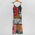 thumbnail image 5 of Vibrant Tropical Floral Collage Sleeveless Dress Women's Evening Dress Womans Clothing, 5 of 9