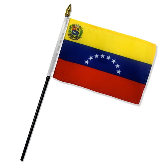 Wholesale Lot of 6 Venezuela 8 Star 4"x6" Desk Table Stick Flag