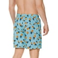thumbnail image 3 of Zando Mens Swim Trunks with Compression Liner Quick Dry Beach Shorts for Mens Bathing Suit Light Blue Pineapple M, 3 of 5
