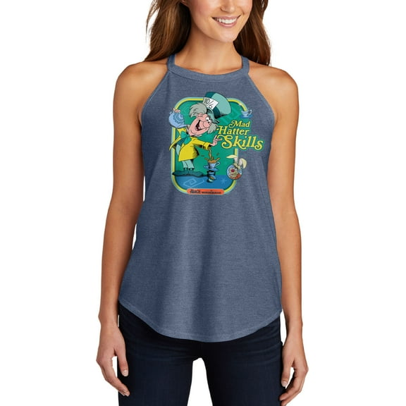 Alice In Wonderland - Mad Hatter Skills - Juniors High Neck Tank Top