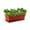 Brick red, variant on NOGIS Long Planters for Outdoor Plants, 1 Pack 16.9x7.48 Inch Flower Windowsill Plastic Countryside Vegetable Box Pot with Tray for Plant Growing DIY in Garden, Balcony, Houses -Yellow