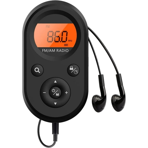 AM FM Portable Radio,Personal Pocket Radio Rechargeable with Best Reception,Long Battery Life,Stereo Earphone,Small Digital Transistor Radios for Hiking,Walking,Jogging