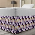 thumbnail image 1 of Geometric Bed Skirt, Composition of Triangles and Other Shapes Modern Abstract Art, Elastic Bedskirt Dust Ruffle Wrap Around for Bedding Decor, 4 Sizes, Purple Earth Yellow, by Ambesonne, 1 of 2