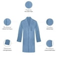thumbnail image 3 of Panda Uniform Multi-Pocket Lab Coat for Men & Women, 11XL, Ceil Blue, 3 of 7