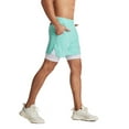 thumbnail image 3 of Men's Active Sweatpants with Inner Layer Athletic Running Shorts 2 in 1 Gym Workout Fitness Phone Pocket Drawstring Shorts, 3 of 8