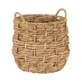 thumbnail image 5 of Kate and Laurel Livia Modern Woven Storage Basket, 13 x 13, Natural Water Hyacinth, Boho Wicker Basket for Use as Nursery Storage, Mini Laundry Basket, or Living Room Blanket Basket, 5 of 9
