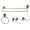 Nickel, variant on Kingston Brass BAH8213478MB Concord 5-Piece 24-Inch Dual Towel Bar Bathroom Accessory Set in Matte Black