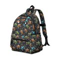 thumbnail image 2 of Monster Cartoon Truck Black Pattern Cute School Backpack with Padded Back and Adjustable Shoulder Straps 13.4"x11"x4.7", 2 of 5