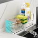 thumbnail image 4 of Organizador para fregadero de cocina | Soporte multifuncional para esponjas y cubiertos con drenaje | Almacenamiento de plástico para cepillos, jabón y utensilios | Transparente o negro, 4 of 6