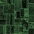 thumbnail image 1 of Ahgly Company Indoor Square Patchwork Emerald Green Transitional Area Rugs, 8' Square, 1 of 4