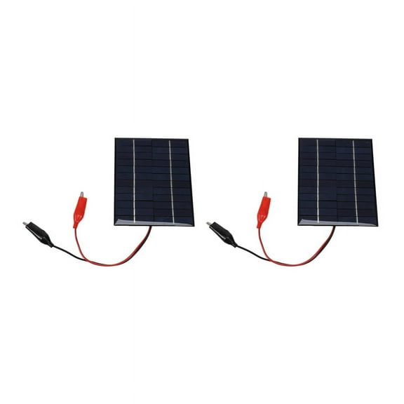 2X Waterproof Solar Panel 5W 12V Outdoor DIY Solar Cells Charger Polysilicon Epoxy Panels for 9-12V Battery Tool