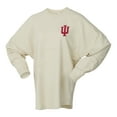 thumbnail image 3 of Women's Spirit Jersey White Indiana Hoosiers Oversized Preppy Long Sleeve T-Shirt, 3 of 3