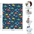 thumbnail image 4 of DarkBlue Dinosaurs Stars Hearts Blanket,Comfortable Soft Flannel Throw Blanket,All Season,Warm Lightweight Blankets for Sofa Bed Couch Living Room Chair,30"x40", 4 of 4