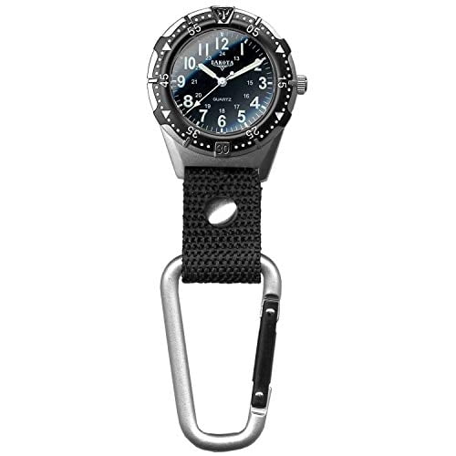 Reloj de Clip para excursionistas Dakota Watch Company para hombres, de aluminio, negro (28446)