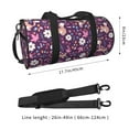 thumbnail image 4 of Xecao Cute Squirrel Floral print Round Travel Duffel Bag is a foldable gym bag with an inner pocket, perfect for travel sports, 4 of 8