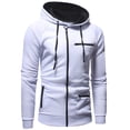 thumbnail image 4 of Pgeraug for Men Couple Warm Solid Zipper Stand Collar Long Sleeve Sport Outdoor Coat Outwear Hoodies for Men White 3Xl, 4 of 7