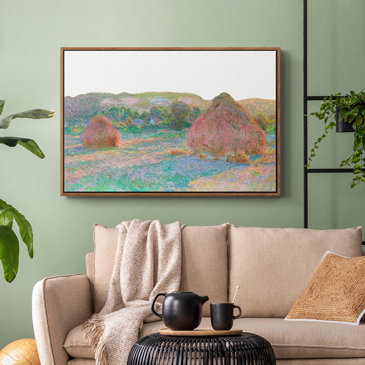 Vintage Landscape-CLIII By Wexford Home Framed in Walnut Wood Gallery Wrapped Canvas 27 in. x 41 in.