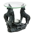 thumbnail image 3 of Ebros Moonlight Three Howling Wolves Oil Warmer Or Wax Tart Burner Aroma Scent Diffuser Statue Faux Stone Resin Wolf Themed Decorative Figurine, 3 of 5
