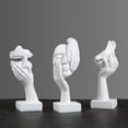 thumbnail image 4 of Estatuas de máscara abstracta de resina, figuritas en miniatura europeas para Interior, hogar, oficina, estudio, figura de escritorio, adorno, regalo de decoración, 4 of 5