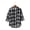 Dark Gray, variant on Delayuji Women's Button Down Shirt Plaid Checkered Shirt Retro Style Loose Long Sleeved Shirt Spring Outfit