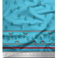 thumbnail image 2 of Soimoi Crepe Silk Fabric Stripe,Leaves & Berries Panel Decor Fabric Printed Yard 42 Inch Wide, 2 of 3