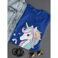 thumbnail image 3 of Magical Dream And Unicorn Shaped T-Shirt Women -Image by Shutterstock, Female XX-Large, 3 of 4