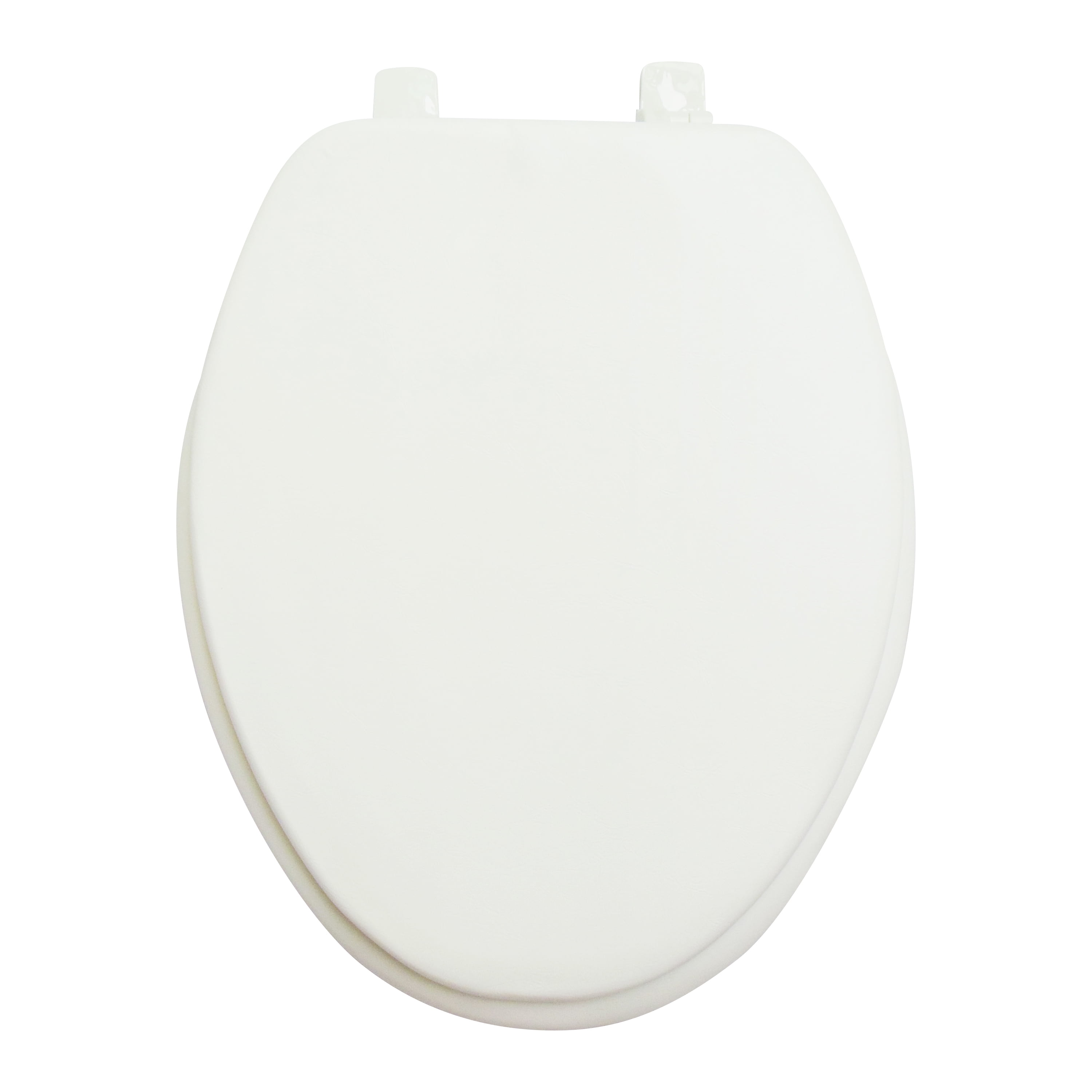 White Elongated Soft Vinyl Toilet Seat 