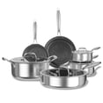 thumbnail image 1 of Batería de cocina COOKER KING de 10 piezas de acero inoxidable antiadherente, 1 of 6