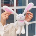 thumbnail image 4 of Pull-Up Rabbit Plush Toy, Easter Bunny Pull-up Toys, Pull-Out Funny Rabbit Plush Keychain,12" Pull up Rabbit Pendant for Birthdays & Easter, Funny Interactive Bunny Toy, 4 of 10