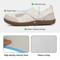 thumbnail image 4 of House Shoes Diabetic Shoes Winter Slippers for women Indoor Outdoor Wide 9.5，Beige, 4 of 8