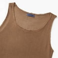 thumbnail image 6 of Telankuip See Through Sleeveless Knit Tank Tops for Men Casual Lightweight Breathable Workout Outdoor T Shirts Soft Comfy Solid Color Gym Muscle Tee 0-Brown M, 6 of 8