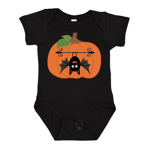 Inktastic Halloween Pumpkin Funny Bat Boys or Girls Baby Bodysuit