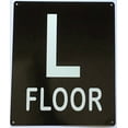 thumbnail image 2 of L FLOOR SIGN (10X12,Black Aluminum) -ref21422, 2 of 5